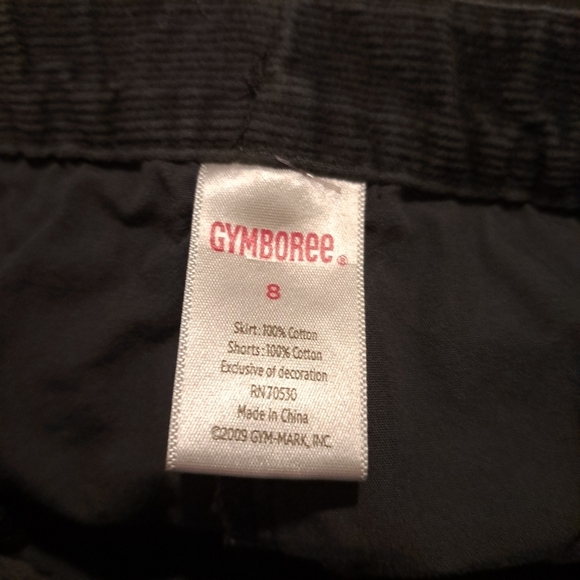 Gymboree girls size 8 gray corduroy skirt with modesty shorts - Picture 2 of 7
